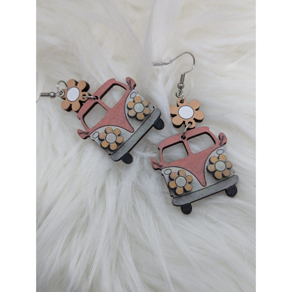 Hippie VW Bus Earrings